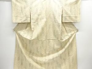 アンティーク　抽象模様織出し手織り紬単衣着物